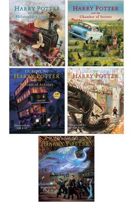 Harry Potter Illustrated Editions 1-5 Books ENG-HUD-JKR-HPIVBEH5 фото