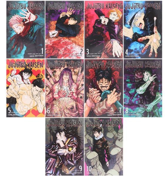 Jujutsu Kaisen 1-10 Books Collection ENG-HUD-JAD-AF81 фото