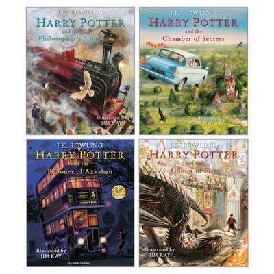 Harry Potter Illustrated Editions 1-4 Books ENG-HUD-JKR-HPIVBEH4 фото